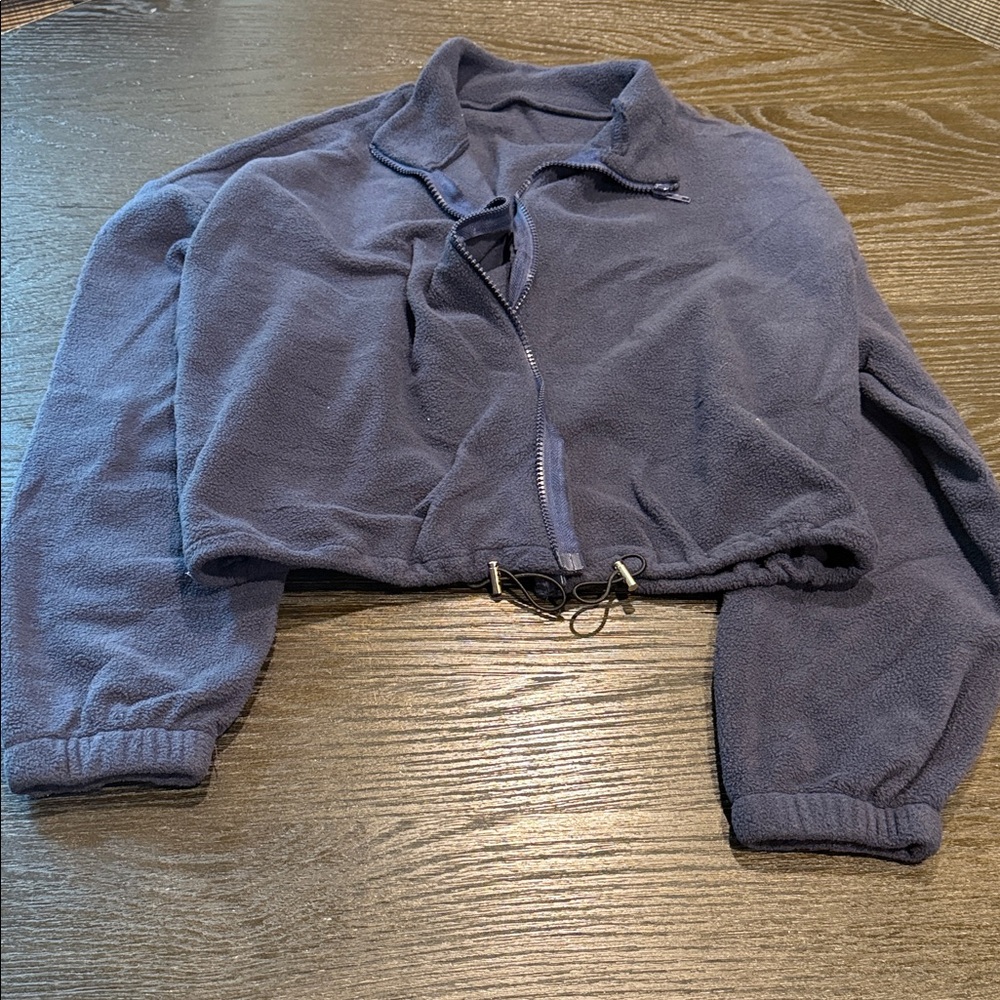 Shein Navy Fleece Jacket
